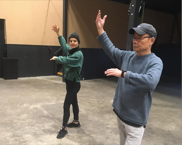 Adrian teaching White Crane move